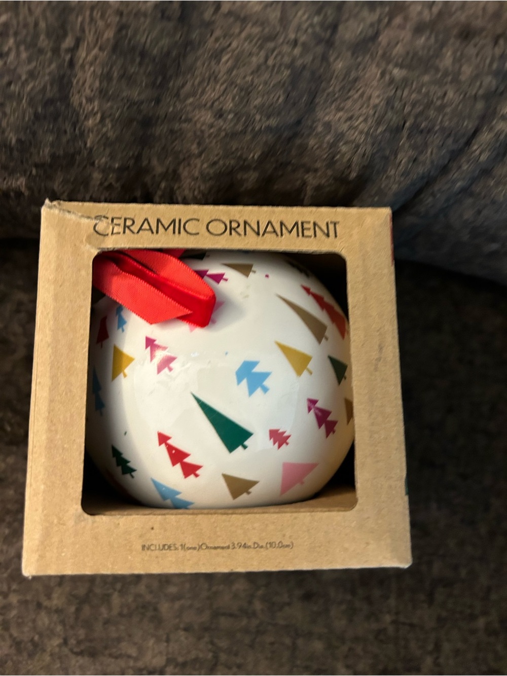 Ceramic Holiday Tree Ornament – Multicolor